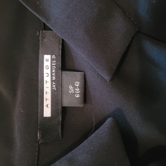 Attitude By Jay Manuel Black Semi-sheer Pullover Blouse S - Picture 7 of 7